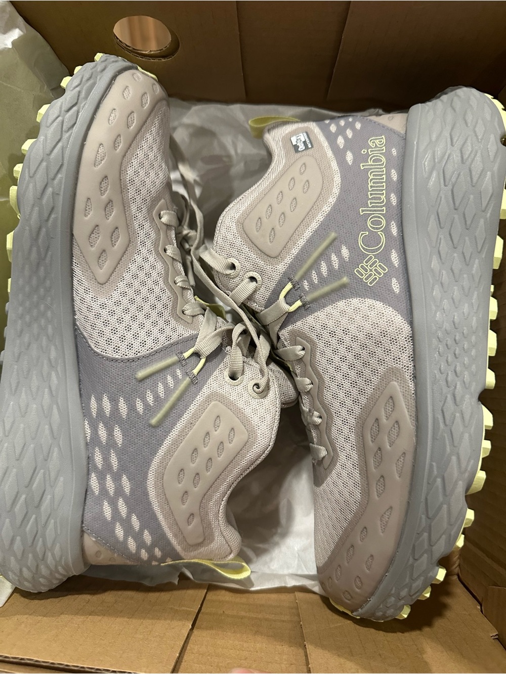 Columbia Women’s Gray and Yellow Trail Running Sneakers